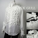 楽天BLACK GULL／ブラックガル【BLACK GULL】メンズ ステージ衣装 コスチュームヴィジュアル系 ロック バンド衣装 男性 モード系 ハロウィン コスプレ【品番/デザイン】Y-0216フリルシャツ 6連マオ【送料無料】