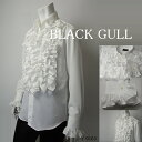 楽天BLACK GULL／ブラックガル【BLACK GULL】メンズ ステージ衣装 コスチュームヴィジュアル系 ロック バンド ゴシック 衣装 男性 モード系 ハロウィン コスプレ ロカビリー テディーボーイ【品番/デザイン】Y-01654連 フリルシャツ【送料無料】