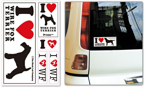 ＜ワイヤーフォックス＞I Love ステッカー