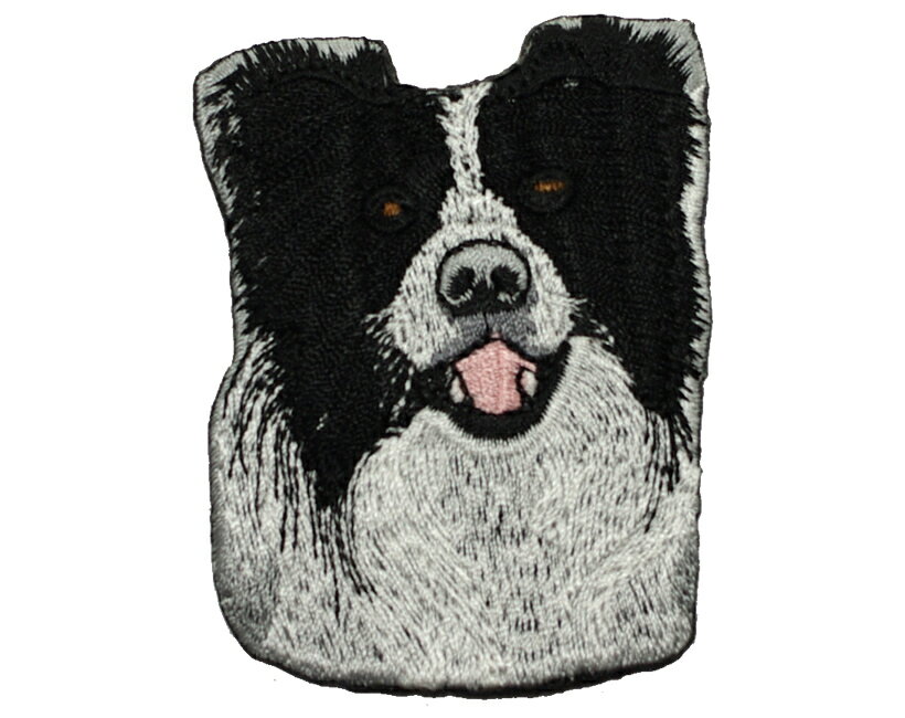 ブリード刺繍ワッペン/ボーダーコリー（顔）