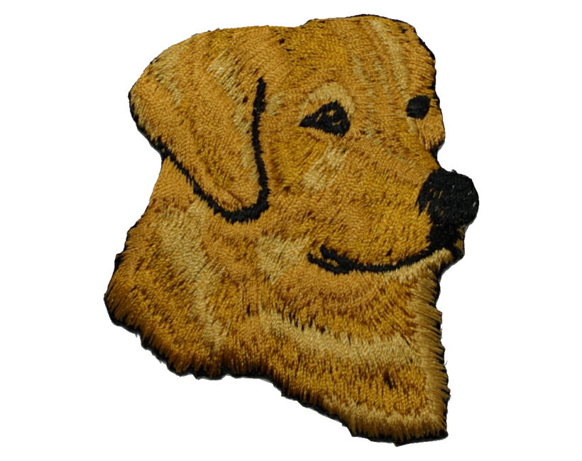 ブリード刺繍ワッペン/ゴールデン（顔右/黄）