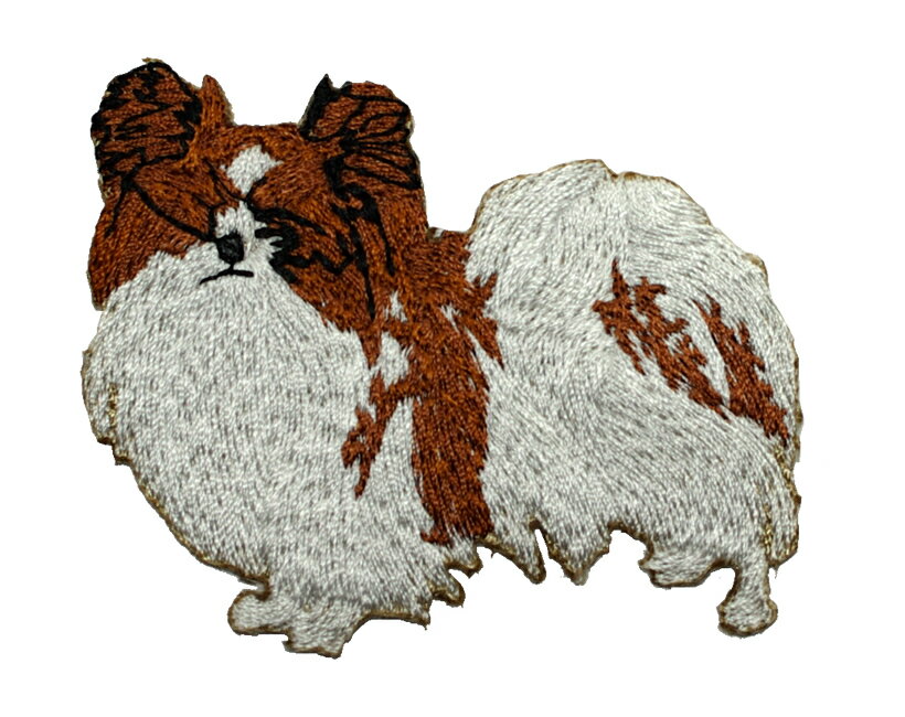 ブリード刺繍ワッペン/パピヨン