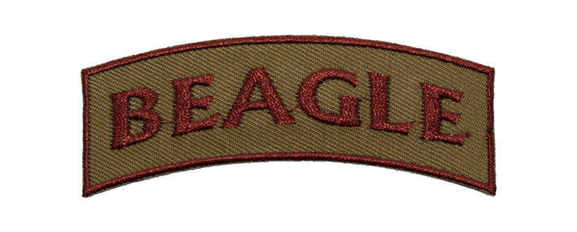 ロゴ刺繍ワッペン/ビーグル（カーキ）