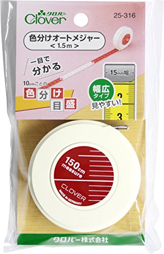 クロバー(Clover) Clover 色分けオートメジャー 1.5m クロバー(Clover) Clover 色分けオートメジャー 1.5m