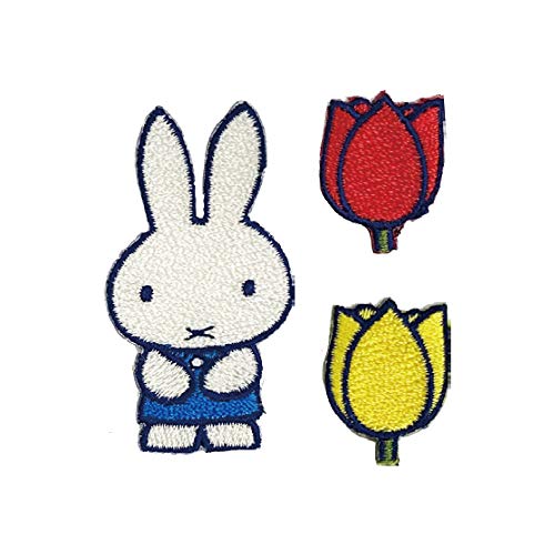 ミノダ miffy and tulips ワッペン セット D02Y1692 ホワイト