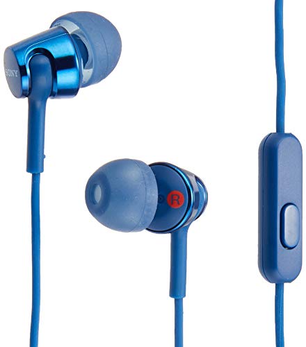 ソニー イヤホン MDR-EX155AP : カナル型 リモコン マイク付き ブルー MDR-EX155AP LI