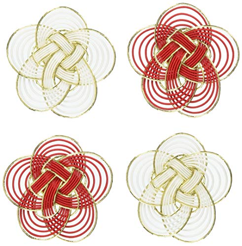 東京堂 紅白ちらし梅結び Φ5cm 4コ入 XJ000470-zzz