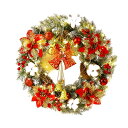 クリスマスリース 豊作 松ぼっくり付き 玄関リース クリスマス オーナメント フラワーリース 秋冬 誕生日 ギフト リース 壁飾り 豪華 店舗装