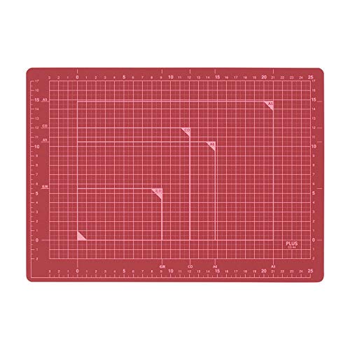 PLUS(プラス) プラス カッターマット 両面 A4 230×320mm レッド 48-572
