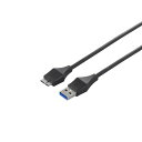 バッファロー BUFFALO ユニバーサルコネクター USB3.0 A to microB スリムケーブル ブラック 1m BSUAMBSU31