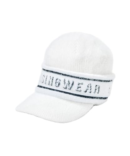 [マンシングウェア] ニットキャップ ミンク調 つば付 保温 暖かい ニット帽 防寒 ゴルフ MG4FCP40L レ..