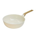 Cookterior(クックテリア) 軽くて使いやすいセラミックティープパン28cm 炒め鍋 IH対応