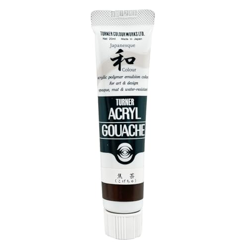 乐天商城 - ターナー色彩 アクリルガッシュ ジャパネスクカラー 焦茶(こげちゃ) AG020337 20(6号)