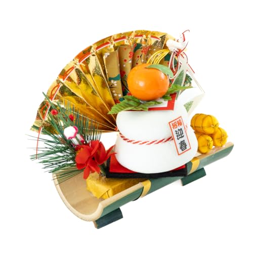 秀〆 正月飾り 玄関 割竹(鏡餅) 15cm 竹 DG-124