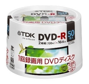 DR120DPWC50PUF | 録画用DVD-R 4.7GB 50枚16倍速 CPRM対応インクジェットプリンタ対応 TDK DR120DPWC50PUF | 録画用DVD-R 4.7GB 50枚16倍速 CPRM対応インクジェットプリンタ対応 TDK