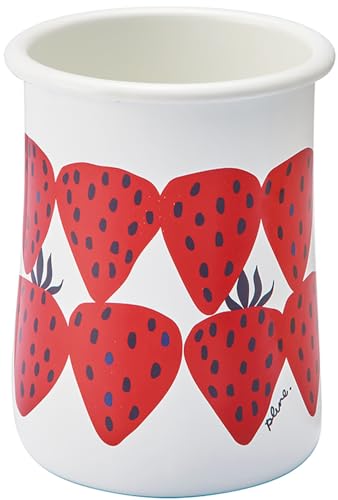 豊琺瑯 plune カトラリースタンド あかいちご サイズ：約W9.3 D9.3 H12 PKS-101