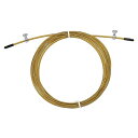 PATIKIL 3 m縄跳びケーブル 交換ケーブル 2.5mm プロ縄跳び ワイヤー交換 高速縄跳び ゴールドトーン