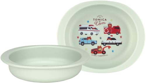 スケーター(Skater) ベビー食器 小皿 子供用 5ヵ月頃〜 抗菌 プラスチック製 290 トミカとトム XP25AG-A