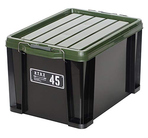 JEJアステージ(JEJ Astage) 収納ボックス [Xシリーズ NTボックス #45] ブラックグリーン 防災 幅38×奥行54.5×高さ