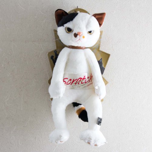 樂天商城 - スクラッチ ぬいぐるみ(L) 猫 高さ38cm ミルク M-NSCRATLM