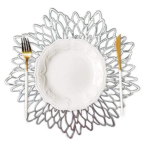 UNITRIP ランチョンマット ハイビスカス 6枚セット プレースマット PVC らんちょんまっと おしゃれ クリスマス飾り 北欧風 防汚 洗