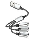 TRkin USBディスペンサ3-in-1 USBハブUSBオス-3 USBマザー電源延長線はPC/ノートパソコン/USBディスク/テレビなどの