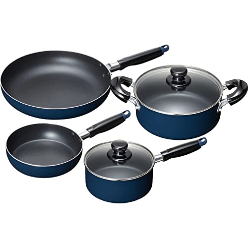 和平フレイズ お手入れ簡単 【調理器具セットG】 片手鍋 16cm & 両手鍋 20cm & フライパン 18cm・26cm ..