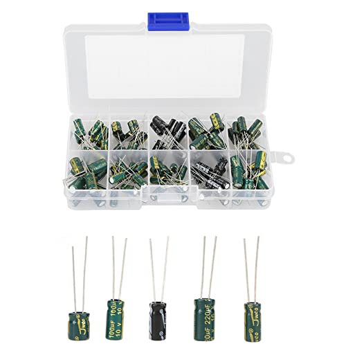 Hilitand オーディオ用コンデンサ 10種類 10V-63V 10UF-470uf 100個 オーディオ電解コンデンサ