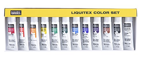 樂天商城 - リキテックス(Liquitex) ガッシュ・アクリリック プラス 12色セット G1 10