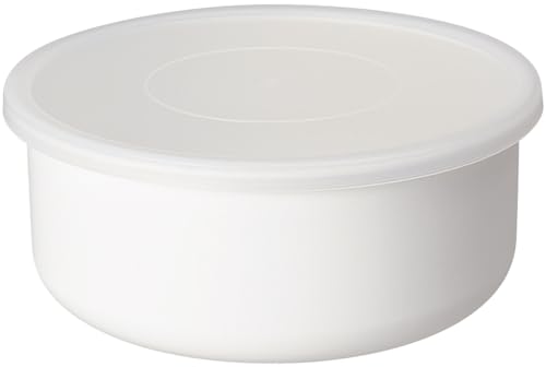 野田琺瑯(Nodahoro) 保存容器 ホーロー 耐熱 丸形ラウンド 19cm ホワイトシリーズ 日本製 RD-19