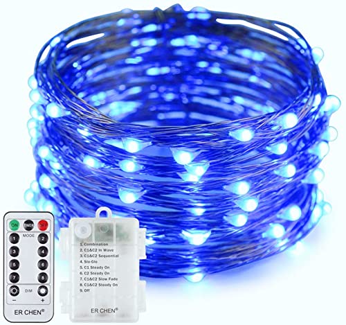 LEDイルミネーションライト ジュエリーライト 100球 10m 電池式 リモコン付 8パターン 点滅 点灯 タイ..