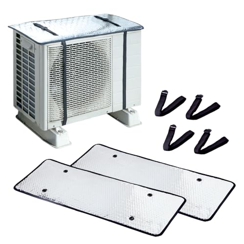 アイメディア(Aimedia) エアコン室外機カバー 室外機パネル 2枚組 遮熱パネル 日よけパネル アルミフィ..