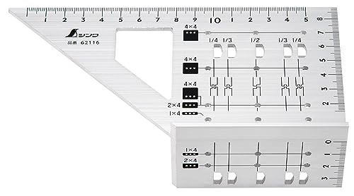 乐天商城 - シンワ測定(Shinwa Sokutei) 2×4止型定規 アルミ 62116