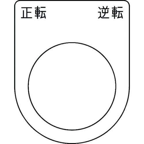 IM 押ボタン/セレクトスイッチ(メガネ銘板) 正転逆転 黒 φ30.5 P30-53