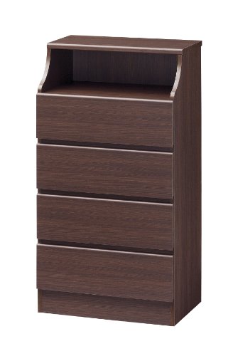 白井産業 チェスト タンス 衣類 収納 ダークブラウン 幅60 高さ111.9 奥行41.9cm C...