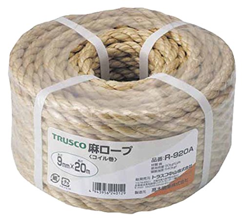 樂天商城 - TRUSCO(トラスコ) 麻ロープコイル巻きφ9×20mコイル巻