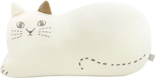 Low Rebound Cushions - ダイカイ にゃふにゃふ ネコ ダイカットクッション アイボリー W46×D20×H25cm 74116