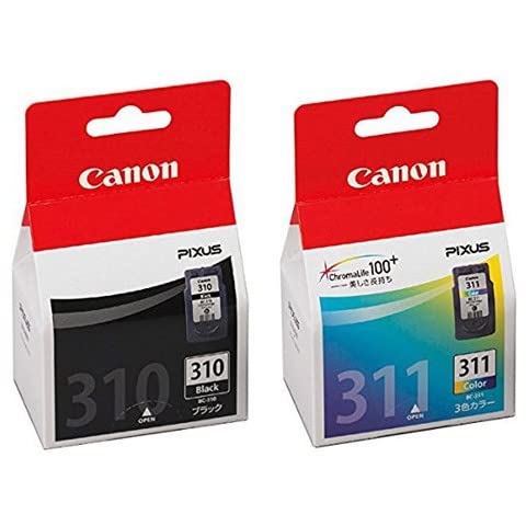 乐天商城 - 【純正品】CANON FINEカートリッジ BC-310(ブラック) + BC-311(3色カラー)セット