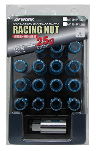 WORK(ワーク) ロングタイプロックナットセット 軽量レーシングナット ブルー 19HEX M12×P1.5 全長50mmWORKRANUT-