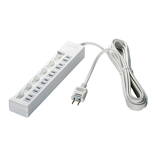 バッファロー BUFFALO 2ピン電源タップ 6個口 個別スイッチ 2m ホワイト BSTAPSW2620WH バッファロー BUFFALO 2ピン電源タップ 6個口 個別スイッチ 2m ホワイト BSTAPSW2620WH