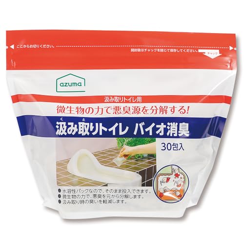 アズマ工業 TK汲み取りトイレバイオ消臭30包入 20g×30包 汲み取りトイレの消臭 ウジの発生防止 トイレ..