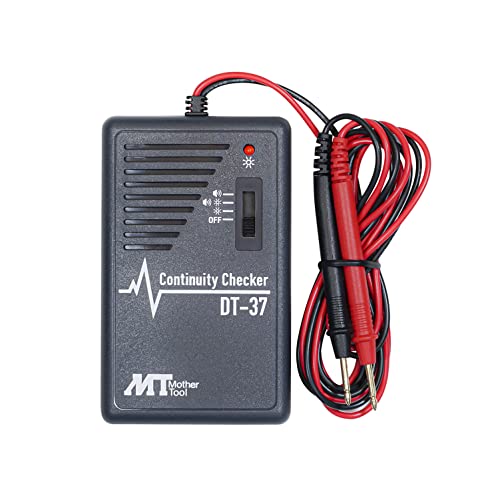 マザーツール 導通チェッカ− メロディ音・LED DT-37 ブラック レッド