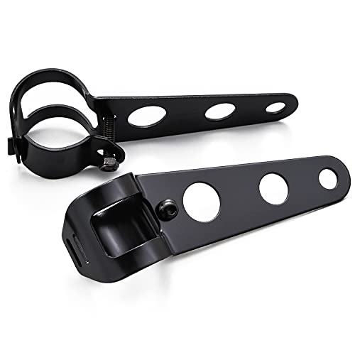 デイトナ(Daytona) バイク用 ヘッドライトステー フォーククランプ φ30-39mm スチール製 ヘッドライトブラケット 左右セット ブ