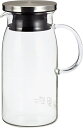 iwaki(イワキ) 耐熱ガラス ピッチャー 冷水筒 600 ジャグ・600 ステンレス蓋 麦茶 お茶 ポット KT293-SV クリア