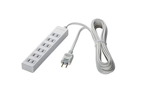 バッファロー BUFFALO 2ピン電源タップ 6個口 雷サージガード 1m ホワイト BSTAPSG2610WH