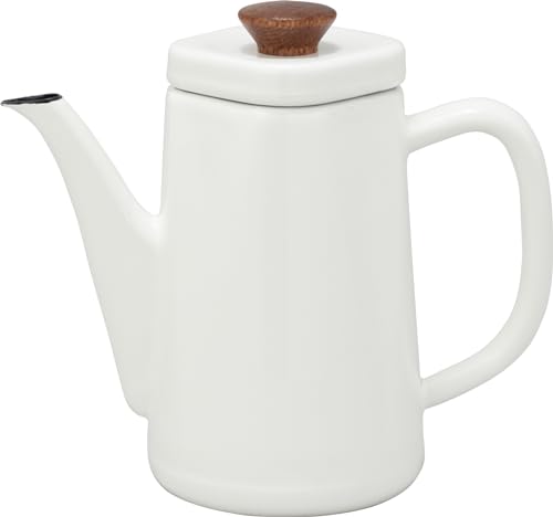 野田琺瑯(Nodahoro) コーヒーポット 1.2L ホーロー 日本製 アンビ ホワイト ANB-1.2PW