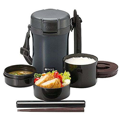 樂天商城 - タイガー 魔法瓶 保温 弁当箱 ステンレス ランチ ジャー 茶碗 約 3 杯分 チャコールグレー LWU-A171-HD Tiger