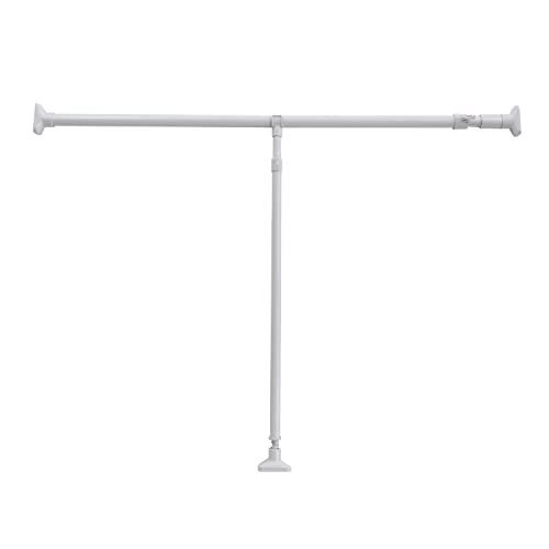 HEIAN SHINDO 押入れ収納 つっぱり棒支えポール付 つっぱり棒 ホワイト 幅110~190cm 高さ69~115cm 耐荷..