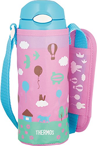 サーモス 真空断熱ストローボトル 【ワンタッチ】 400 ライトピンク FHL-401F LP