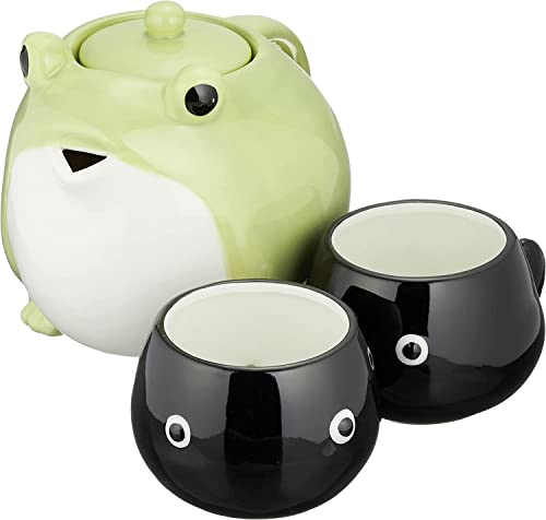 サンアート かわいい食器 ティーポット & ティーカップ セット カエル親子 600・140 SAN3293